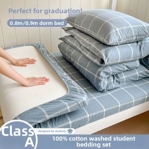NAIYOUCHENG | College Dorm Bedding Set 100% Cotton Four Seasons