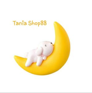 Hiasan Aquarium ornamen Moon Animal Floating Bulan Sabit floating