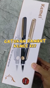 KEMEI KM-327 CATOKAN PELURUS RAMBUT DENGAN DESIGN ELEGAN PROFESSIONAL HAIR STRAIGHTENER