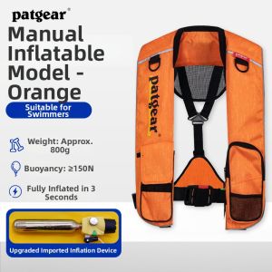 PATGEAR | Automatic Inflating Professional High Buoyancy Fishing Life Jacket