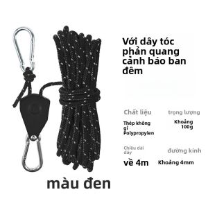 Dây Cắm Trại Phản Quang Chống Gió Dây Cắm Trại Ngoài Trời Có Van Điều Chỉnh Có Bánh Xe Dây Cắm Trại Không Cần Lắp Ráp