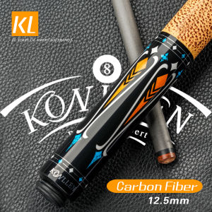 KONLLEN Billiard Carbon Fiber Pool Cue Stick 12.5mm Tip 3*8/8 Joint Pin Professional Taper Leather Grip Billiard Cue Kit