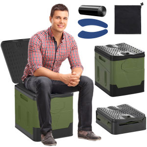 Strong Bearing Capacity Trash Can Stool Portable Toilet for Adults & Kids for Car Truck Camping Hiking Fishing Long Trip
