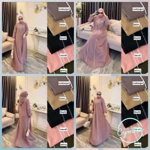 SET DRESS SABRINA MUTIARA GAMIS DAN KERUDUNG IMPORT MAXI MAXY