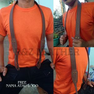 strap kamera kulit sapi  asli strap kamera coklat tua