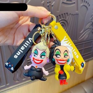 New Cartoon Anime Disney Keychain Princess Elsa Mickey Mouse Minnie Figure Donald Duck Piglet Key Chain Model Kids Toys Gifts