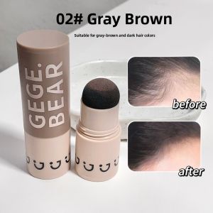 Waterproof Sweatproof Hairline Filling Powder Stick Clay Men Women Shaping Volumizing Powder Hair Gap Fill Tool Makeup Brush