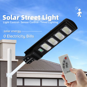 (Malaysian stock) Hunta 50W/100W/150W/200W/250W Solar Street Light/Intelligent Lighting Controller Remote Control Central Garden Light Sensor Control Human Body 2835LED Outdoor Solar Street Ligh 太阳能户外智能路灯