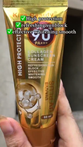 【BUY 1 TAKE 2】Collage sunscreen cream UV high protection skintone cream Lotion Refreshing SPF 90++++