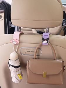 100% Authentic Sanrio Hello Kitty Car Hook Holder for Car Accessories Cinnamoroll Waterproof Strong Holder Hanging Hook Organizer Kuromi Melody LFB170