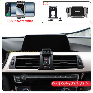 1 Suit Car Phone Holder For BMW F30 F31 3 Series 2013-2019 Air Outlet Rotatable Stand  One-handed operation Bracket Accessories