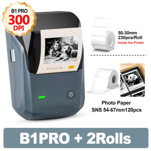 Niimbot | 300DPI HD NIIMBOT B1Pro Mini Label Printer Bluetooth Maker with Paper Roll for Photos Stores Notes Study Graphics Small Business