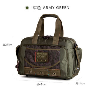 Mens Casual Single Shoulder Handbag Fitness Travel Bag Convenient Carry-On Design Travel Bag Durable Polyester Lining