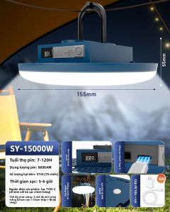 BOLUNKE | Đèn Trại Sạc Điện với Tuổi Thọ Pin Dài và Dung Lượng Lớn