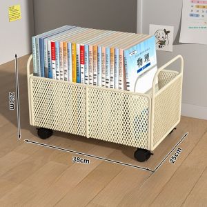 Mobile Student Desk underneath Storage Rack with Casters Workstation Organizer Home Use Carbon Steel Bag Holder Universal