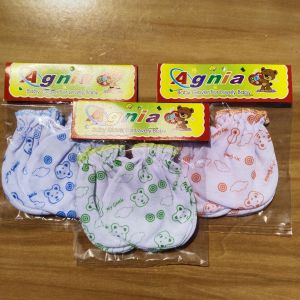 Promo 12 Pasang Sarungtangan Dan Sarung Kaki Bahan Katun Termurah Motif Untuk Bayi Usi 0-6 Bulan