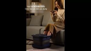 Bồn ngâm chân kiêm máy massage tự động thương hiệu Philips PPM5103F - Dung tích 9 lít - Hàng Chính Hãng