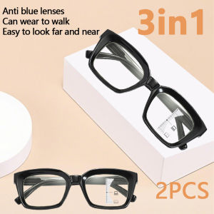 2pcs VOPHA Progressive 3 in 1 Multifocal Reading for Women Classic Fashion High Definition Presbyopic +1.0 to +3.0 Mens