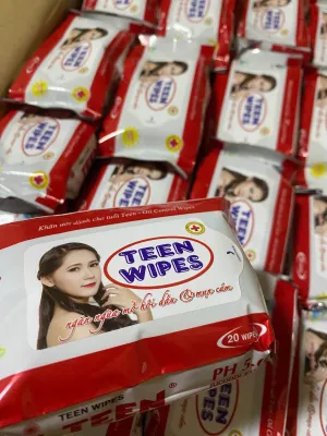 Giá sỉ combo 20 gói khăn ướt teeen wipes 20 mùi thơm dịu nhẹ an toàn cho bé