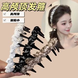 Womens Wave Weave Hairband Anti-Wear High Forehead Summer Tooth Comb Face Wash Special Headband Anti-Slip Fresh Outburst