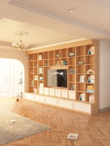 KEBIXIONG | Solid Wood Multifunctional Bookshelf TV Cabinet