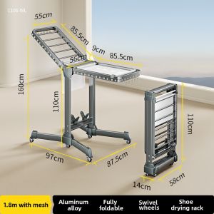 BIREN | Foldable Space-Saving Heavy-Duty Clothes Drying Rack