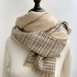 Lagur | Versatile Simple Scarf for Couples Double-Sided Beige