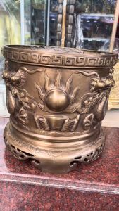 Bát hương rồng nồi bằng đồng đk 35cm cao 33cm nặng 12kg và đk 42cm thờ cúng nhà thờ họ