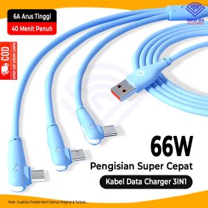 KABEL DATA CHARGER CASAN 3IN1 MICRO USB / TYPE C FAST CHARGING KD40