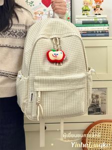 YINHEFANGKE | Large Capacity Retro Checkered Casual Backpack