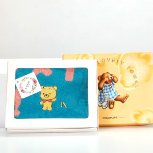 Class a Single Childrens Towel Gift Box Cute Cartoon Pure Cotton Absorbent Home Use Birthday Gift Soft Fabric Kids Towel