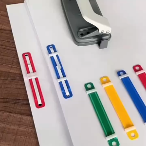 One box/50pcs 8cm Paper Fastener long Plastic Office Fasteners School Supplies