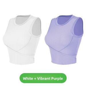 miiow | Cat Pattern Thin Summer Tank Top Womens White Ribbed Base Layer With Chest Pad Sports Fitness Yoga Strap Underwear