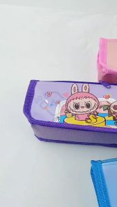 Tempat Pensil Resleting 2 Kantong / Pencil Case Resleting Kain Premium