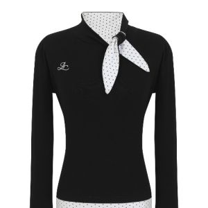 Slim Fit Long Sleeve Base Shirt Womens New Early Autumn Black T-Shirt French Style Inner Wear Slimming Top Black Upper Apparel