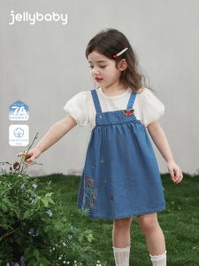 Jelly Baby | Đầm Hè Dễ Thương Cho Bé Gái Kiểu Đồ Bộ Jeans