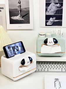 กล่องใส่กระดาษเช็ดหน้ามีแม่เหล็กสุดหรูหรา กล่องใส่ของสุนัขสุดน่ารักสำหรับใช้ในบ้าน กล่องใส่ของสำหรับโต๊ะนอน กล่องใส่ของสำหรับตกแต่งบ้าน