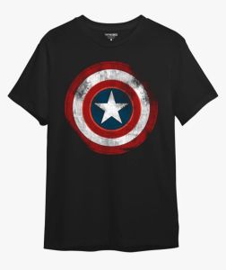 Kaos T shirt star shield superhero logo
