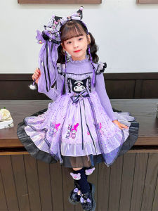 เสื้อสเวตเตอร์คอตตอนลายการ์ตูนฤดูใบไม้ร่วงและฤดูหนาวพร้อมกระโปรงเจ้าหญิง ชุดวันเกิดเด็กผู้หญิง ชุดเดรสแฟชั่น เสื้อผ้าเด็กผู้หญิง