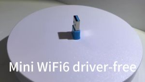 WiFi 6 AX300 WiFi USB Adapter Wireless Network Card 2.4G Wi-Fi Dongle Dual Band Antenna USB For PC/Laptop Win10/11 Driver Free