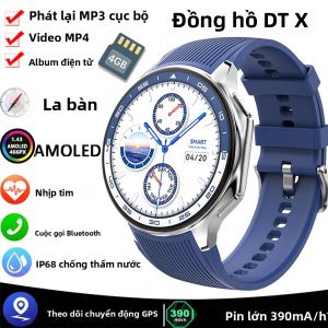 Đồng Hồ Thông Minh DT Watch X Dành Cho Nam Màn Hình AMOLED HD 466x466 Bộ Nhớ 32GB Tầm Nhìn 3D Toàn Cảnh Gọi Bluetooth Chống Nước IP68 Thiết Bị Theo Dõi Thể Dục