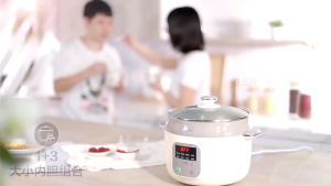 Bear Electric Stew Pot 2.5L Ceramic Auto Water Isolated Electric Slow Cooker double Boiler 4 Pot Soup Birds Nest Baby Porridge C25K1 Bear Electric Stewpot Intelligent Water-Insulated Stew Pot Soup Pot Birds nest stewpot