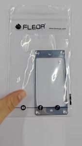 FLEOR | FLEOR Chrome Pickup Metal Frame Flat Electric Guitar Humbucker Pickup Mounting Ring