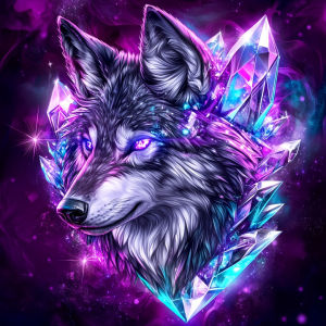 Huacan 5D DIY Diamond Painting Wolf Diamond Embroidery Animal Set New 2026 Home Decoration