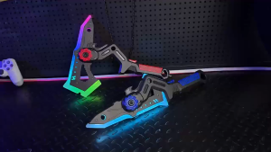 2-in-1 Sword Axe Toy Warhead Axe Rechargeable Light Up Sword Axe with Mist Spray Sound Kid Gift