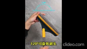 Chổi Chà Sàn Nhà Tắm  Xoay 120 Độ - Thiết Kế Đầu Gạt Nước Và Đầu Chổi Quét Nhà Siêu Sạch (112 x23 cm)