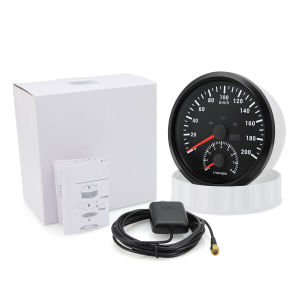 RYSJM | 110mm GPS Speedometer 200KMH 0-8000RPM Tachometer 2 IN 1 Digital Gauge With Turn Singal Light Overspeed Alarm For Car Boat