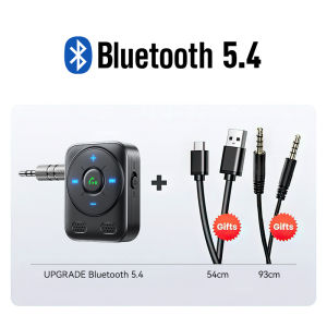 joyroom | Joyroom Bluetooth 5.4 Car Adapter AUX Receiver Stronger Dual Mics & Noise Cancellation Auxiliary Input Car Kit Wireless Receiver