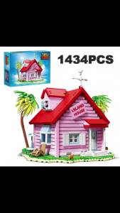 1434PCS Turtle House Building Blocks Set Japanese Anime Architecture Kame Immortal House Assemble Bricks Toy Gift for Fans Adult