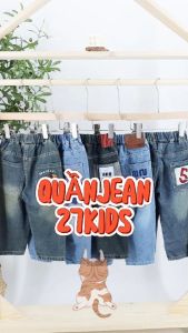 Quần jean dài bé trai 27Kids KACADY quần bò mềm lưng chun nam cho trẻ từ 4-12 tuổi BLJE4